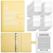 Loose-leaf 100 Envelope Challenge Notebook Money Saving Binder  Office Stationery Supplies geltona