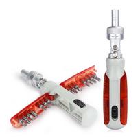 Magnetic Ratchet Screwdriver Bit Set 15 in 1 Ratcheting Handle Screw Driver Set 1 raudona
