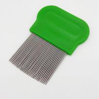 Best Fine Solid Small Pet Care Flea Lice Comb Detangles Tangled Hair Gently Stainless Steel Pins Durable Comfortable Plastic žalia