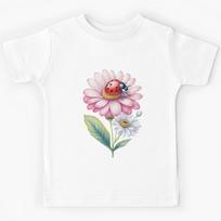 Ladybug Botanical Illustration Kids T-Shirt 120