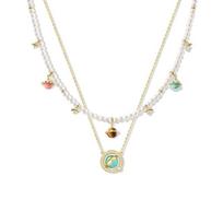 Lola Rose necklace [Stacking Combination] Heliocentric Series Freshwater Pearls Colorful Gemstones Fashionable Light Luxury Exquisite LR50600+LR50604F auksas