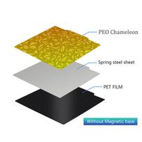 For Anycubic Kobra 2 Neo Build Plate 230x230mm Kobra 2 Pro Heatbed PEO PET Sheet Magnetic Spring Steel Sheet Double Side 230X230mm