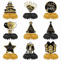 9Pcs/Set Shiny Party Honeycomb Decorations Vivid Color Birthday Party Supplies  Party Decor Supplies auksas