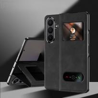 For Samsung Z Fold 7 Phone Case Pure Color Leather Business Full Protection Cover Compatible with Samsung Z Fold 6 5 4Phone Case Opp Bag&For Samsung Z Fold 7