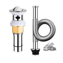MINXI Stainless Steel Basin Pop-up Drain and 80cm Pipe Set
