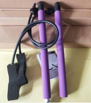Multifunctional Yoga Pilates Bar with Resistance Bands - Elastic Body Sculpting & Abdominal Toning Equipment violetinė