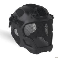 EVA Pro Airsoft Helmet Full Face with Breathable Steel Mesh Night Vision Mount Helmet Rail, Full Protection Safety Mask juoda