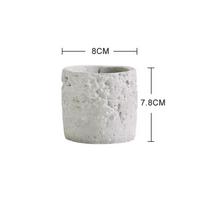 Creative Design Fleshy Small Flower Pot Cement Home Good Office Coarse Pottery Green Plant Potted Plant Mini Pottery Pot Small (as the picture,8cm)