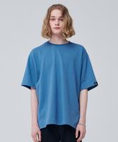 Moz Moz Standard Double-Sided Short Sleeve T-Shirt_Blue 1