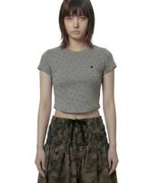 Plasma Sphere Star Logo Semi-Crop T-Shirt_2 Colors Grey/Fresh