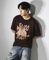 Bajubiju Screaming Cat T-Shirt [Brown] S