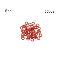 Grommets Stems/Flights Hunting Broadhead Replace Darts Arrow Tips Gasket Grip Washer Rubber O Ring 50pcs raudona