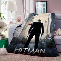 Game A-Agent 47 Hitman Blanket Warm And Soft Suitable For Bedroom Living Room Sofa Bed Office Travel Camping Size: 75*100cm, Weight: 230 GSM