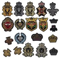 New Crown Bee Embroidered Cloth with Nail Bead Badge Clothes Patch Patch Bag Shoe Accessories Decoration Paste 6.5 X 6.5 cm