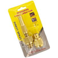 Rust Resistant Twist Type Spray Gun Nozzle for Daily Car Rinse Garden Sprinkling (Yellow,Aluminum alloy-small) geltona