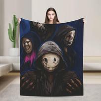 DBD Deads by Daylights Blanket Super Warm Street Trend Plush Throw Blanket For Girls Boys Home Decor Flannel Bedspread Cover Size: 75*100cm, Weight: 230 GSM