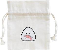 Ippinsha Gyutto Salmon Drawstring Bento Mini Embroidered Gift 47182 Onigiri-san