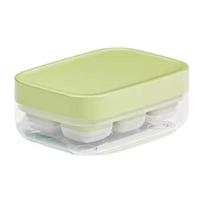 Silicone Ice Cube Tray with Lid Easy Release Mini Square Ice Mold for Freezer BPA-Free Stackable Ice Cube Maker Home Bar Essential žalia