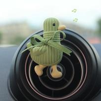 1Pc Matcha Tulip Refueling Duck Car Air Conditioner Vent Decorative Ornaments