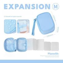 Planwith Friends Program, transparent memorial storage bag, large-capacity partition pencil bag, portable waterproof storage bag