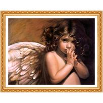 Deimantinis paveikslas  Religija  Siuvinėjimas kryželiu Namų dekoravimas Deimantinis siuvinėjimas Angelas Kūdikių Rankdarbiai 20X30CM