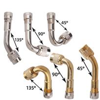 3Pc 45/90/135 Degree Air Tyre Valves for Truck Motorcycle Cycling Accessories Adapter Car Valve Extension Stem Brass auksas