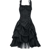 Moteriška Viktorijos laikų gotikinė suknelė Vestidos Retro Lolita Palace Court Princesė Helovinas Punk Cosplay Ilgas Sundress XXXXXL juoda