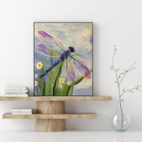 DIY Diamond Painting Dragonfly Cross Stitch Kit Mosaic Art Diamond Painting Full Circle/Square Diamond Home Decoration Round 20x30cm