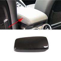 Anglies pluošto stiliaus automobilio centrinio porankio dėžutės apsauginis apdailos dangtelis, skirtas Alfa Romeo Giulia, automobilio interjero aksesuarai Carbon Fiber Style gray