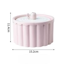 Cat Water Dispenser Ceramic Automatic Circulating Water Dispenser Kitten Flow Basin Pet Water Feeder Dog Does Not Wet Mouth 15.2*11.4 cm