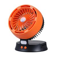 Solar Camping Fan with LED Lights Desktop Fan with Detachable Solar Panel Brushless Motor Silent