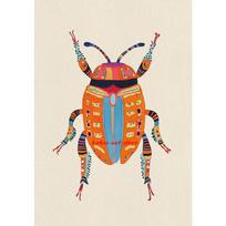 Vandens spalvos vabalas kandis drugelis Plakato spaudinys Spalvingas vabzdys Drobės tapyba Sienos meno paveikslas Kambariui Namų dekoravimui Entomologijos dovana 21cm×30cm NoFrame black