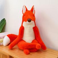 Cartoon Confident Fox Plush Toys Children Sleeping Pillow Girls Office Ornaments Birthday Gift Event 23cm【0.14kg】