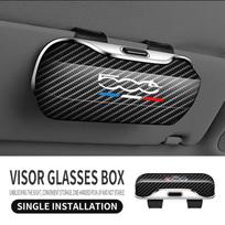 For Fiat Abarth 500 Car Glasses Holder Clip Accesorios Interior Decoration Case Cover Eyeglass Organizer Sun Glasses Storage