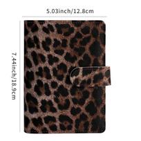 Leopard Print A6 Binder Notebook: Loose-Leaf, Bill Storage, Financial Planning, Accounting & Cash Budget Organizer