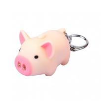 Cute Pig Style LED Light Sound Key Chain Keyring Car Bag Pendant Decoration Gift KTY