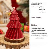 Kalėdiniai kvapų dovanos, Kalėdinės eglutės formos mini aromaterapinės žvakės, Namų stalo dekoravimo ornamentai raudona