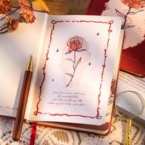 Exquisite Rose Diary: Artistic Japanese Notebook Fallen Rose