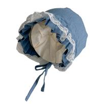 Lace Up Princess Hat Spring Bonnet Caps Sun Protection Hat Little Girl Hat for Newborns Toddlers Photography Props 1 šviesiai mėlyna spalva
