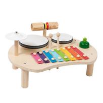 Vaikų būgnų rinkinys Medinis ksilofonas Muzikinis žaislų rinkinys Perkusiniai muzikiniai stalai Švietimo žaislai beige
