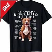 Funny Anatomy Pitbull Dog Cute Pittie Lover Pit Bull Owner T-Shirt Unisex T-Shirt L