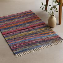 Rag Rug Blue 153 x 90cm