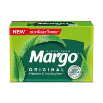Margo Original Neem Soap 100g X 5 | Powered With Goodness of 1000 Natural Neem Leaves | Soap for Clear and Beautiful Skin | Infused with Vitamin E for