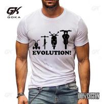Cute Evolution Print Tshirt Mens Fashion Casual Graphic Print Tshirt Boys Short Sleeve Top tee S