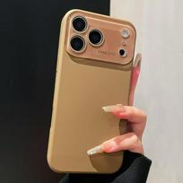 Original Liquid Silicone Phone Case For iPhone 17 16 15 14 13 Pro Max 17Pro 16Pro Glass Camera Protection Shockproof Back Cover For iPhone 17Pro Max brown