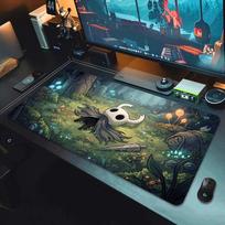90x40cm Žaidėjo HD pelės kilimėlis Anime guminis pelės kilimėlis Hollow Knight Užrakto kraštas Klaviatūros kilimas Didelis kompiuterių įmonės biuro ilgas stalo kilimėlis 60x30cm