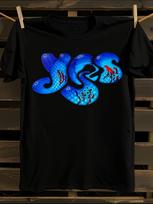 YES Logo Rock Band T-Shirt Mens Tshirt Womens Tshirts with Letters Print Short Sleeves T-Shirt Casual Street Tee Shirt Top L