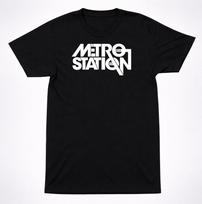 Metro Station Logo T-Shirt Classic Electro Pop Scene Band Graphic Tee M