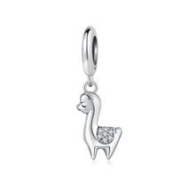 Genuine Copper Charm Luxurious Cute Alpaca Animal Pendants Bead Fits Bracelets DoItYourself Women Crafting Delicate Gifts