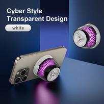 Portable Wireless Charger with Bass Surround Sound Speaker with RGB Light Band for 17-12 Samsung S24 S23 balta